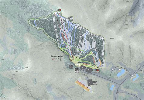 Canaan Valley Ski Resort Map Digital Art by Powder Addicts - Pixels