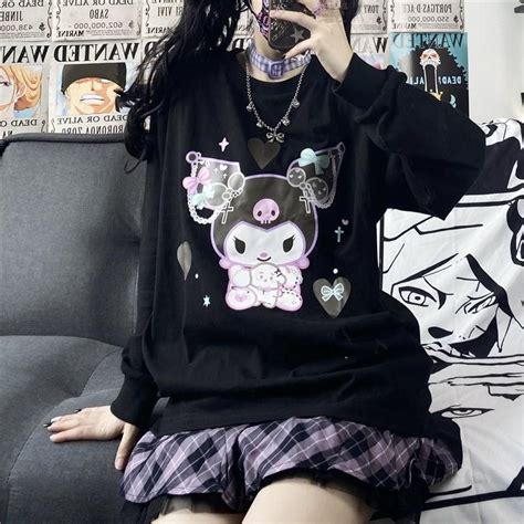 Kuromi Black Gothic Sweatshirt in 2021 | Kawaii fashion outfits, Pastel goth fashion, Swaggy outfits