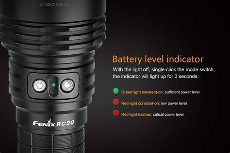 Fenix RC20 Flashlight, Built-in Rechargeable Li-ion Battery With USB Cable - Fenix Lighting ...