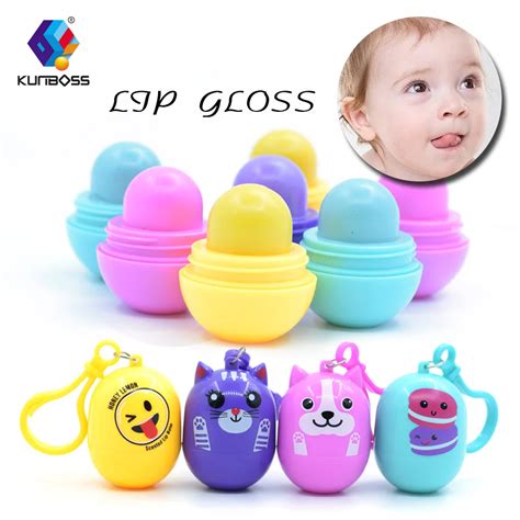 2018 New Safety children's kids lip gloss Lip Protector Sweet Taste Fruit Embellish Makeup ...