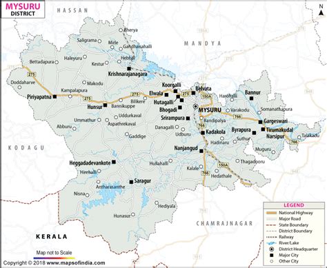 Mysore City Road Map - Draw A Topographic Map