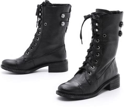 Sam Edelman Darwin Combat Boots in Black | Lyst