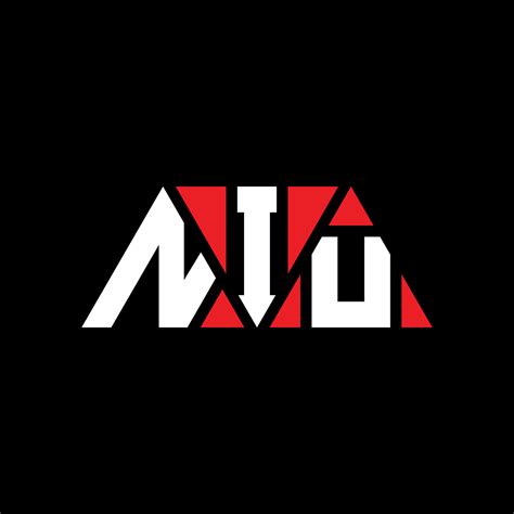 NIU triangle letter logo design with triangle shape. NIU triangle logo ...