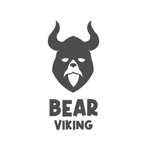 Simple Viking bear head icon illustration logo 8363548 Vector Art at Vecteezy