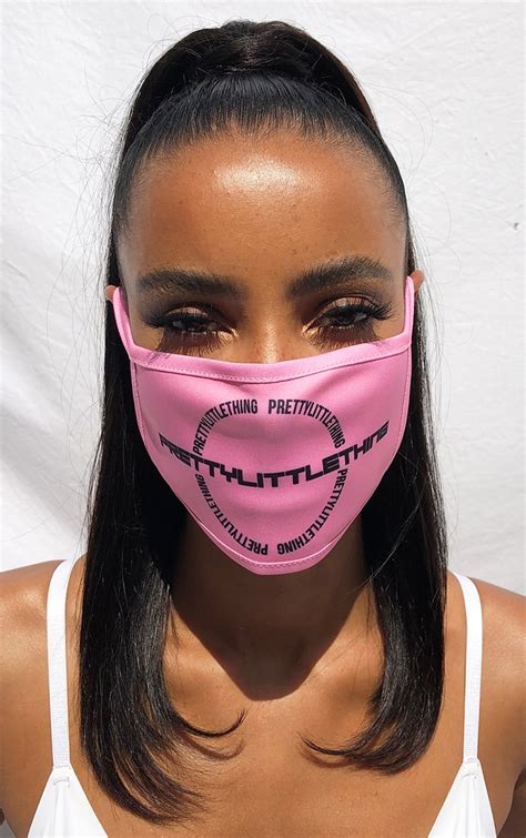 Plt Baby Pink Graphic Fashion Mask | PrettyLittleThing USA