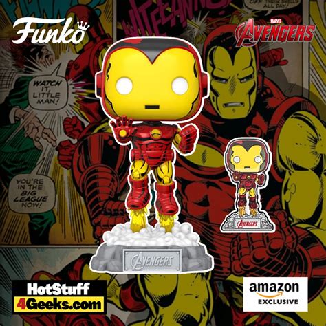 NEW Marvel's Avengers 60th: Comic Iron Man Funko POP! & Pin