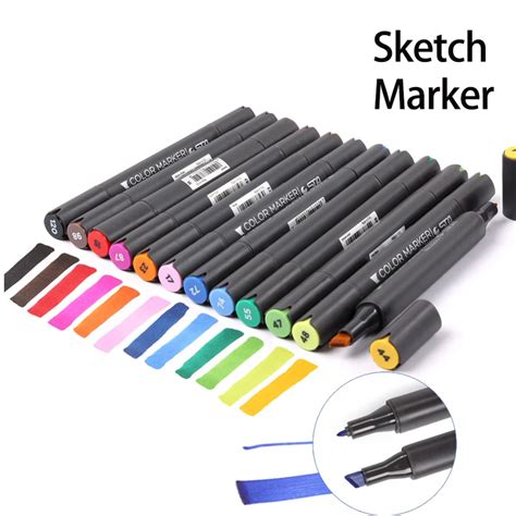 Aliexpress.com : Buy STA 12 Colors Oily Alcoholic Dual Headed Art Marker Set Artist Sketch ...