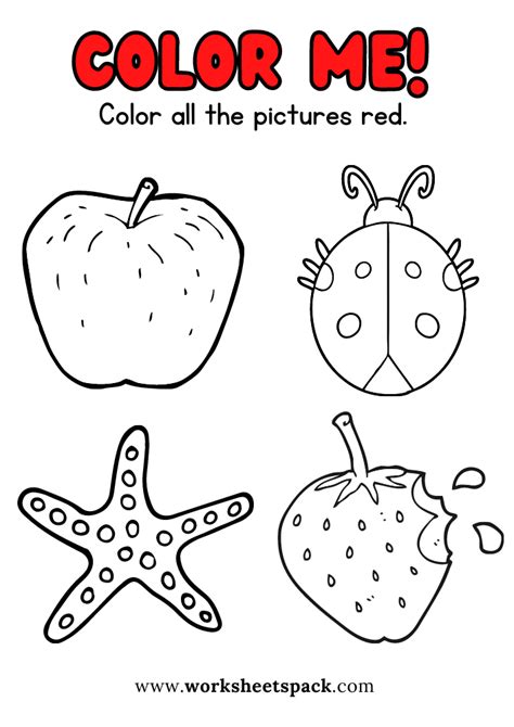 Red Coloring Pages Printable, Red Printable Free Picture Templates for ...