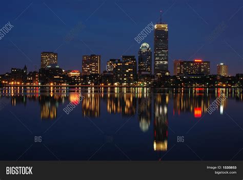 Boston Skyline Night Image & Photo (Free Trial) | Bigstock