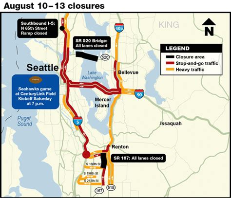 Traffic alert: Five big closures this weekend - seattlepi.com