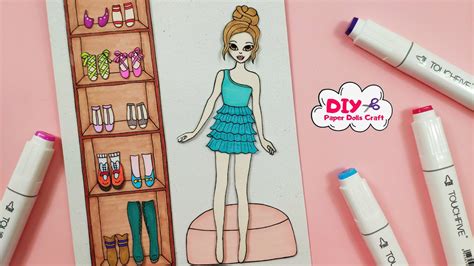 PAPER DOLLS SHOES DRAW WARDROBE - YouTube