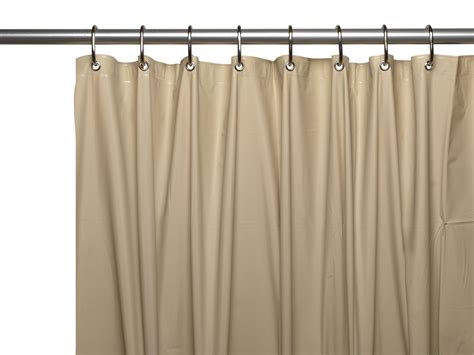 Hotel Collection Premium Heavy Duty Vinyl Shower Curtain Liner with Metal Grommets - Khaki ...