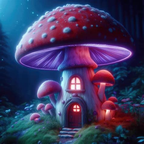 Premium Photo | Toadstool house clipart photo