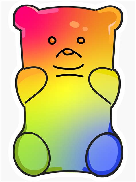 "Rainbow Gummy Bear Design" Sticker by ClaireK17 | Redbubble