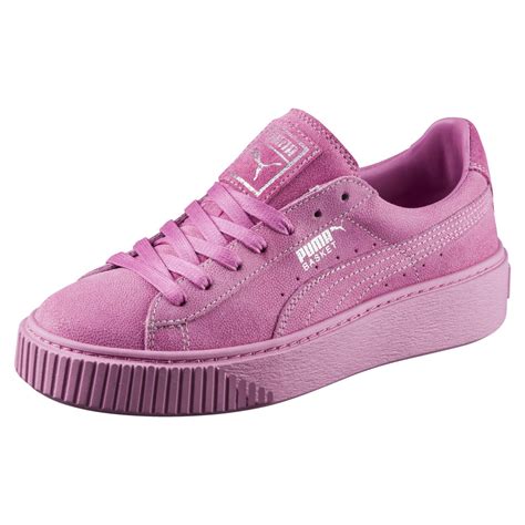 PUMA Basket Platform Reset Women's Sneakers in Pink - Lyst