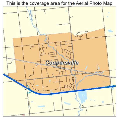 Aerial Photography Map of Coopersville, MI Michigan