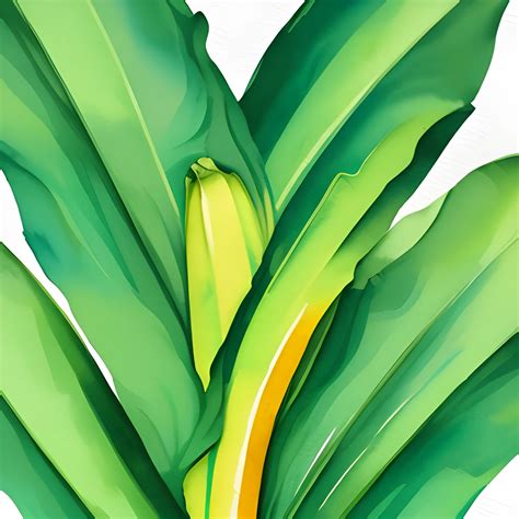 Banana leaf water color art minimalist - Arthub.ai