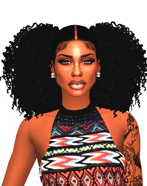 Ebonix | Trina | Sims 4 black hair, Sims hair, Sims