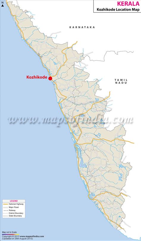 Kozhikode Location Map, Where is Kozhikode