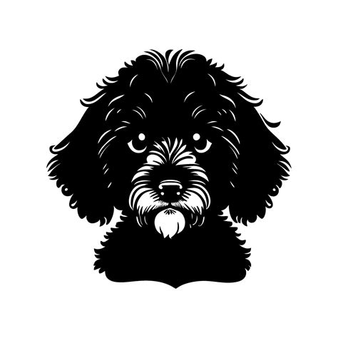 Cute Black French Barbet Dog Portrait 25941043 Vector Art at Vecteezy