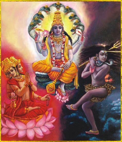 The trinity of Brahma, Vishnu and Shiva represent the three modes of ...