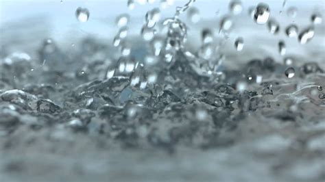 Rainfall Slow Motion HD Heavy Rain Drops Falling in Slow Mo Video View of Droplets Hitting Water ...