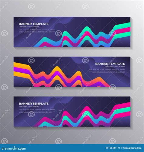 Gradient Banner Template Modern Cool Shape Neon Glow, Applicable for ...