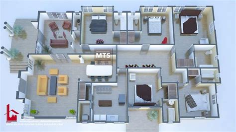 5 Bedroom Bungalow (RF 5006) - | Bungalow floor plans, Bungalow house ...