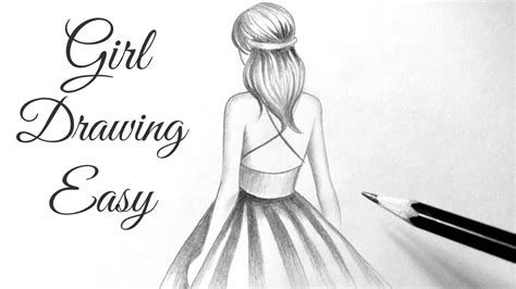 Pencil Sketches Back Easy Sketches Of Girls - img-nincompoop