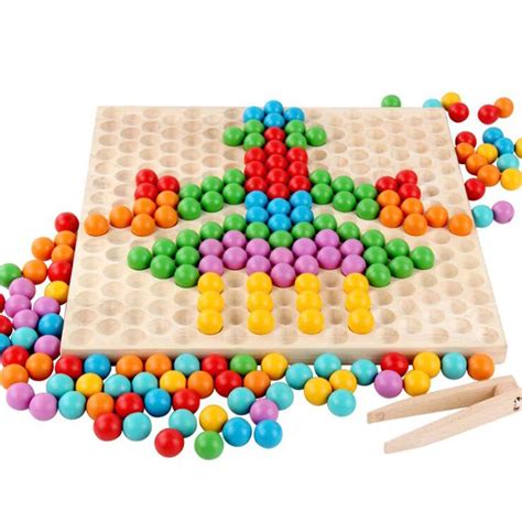 2019 Best Sale High Quality Baby Wooden Balls Puzzle New design Rainbow Color Balls Children ...