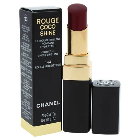 CHANEL - Rouge Coco Shine Hydrating Sheer Lipshine - 144 Rouge Irresistible by Chanel for Women ...
