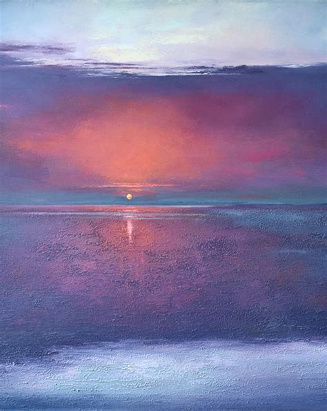 Red sunset Painting by Liudmyla Doichenko | Saatchi Art | Sunset painting, Red sunset, Oil ...