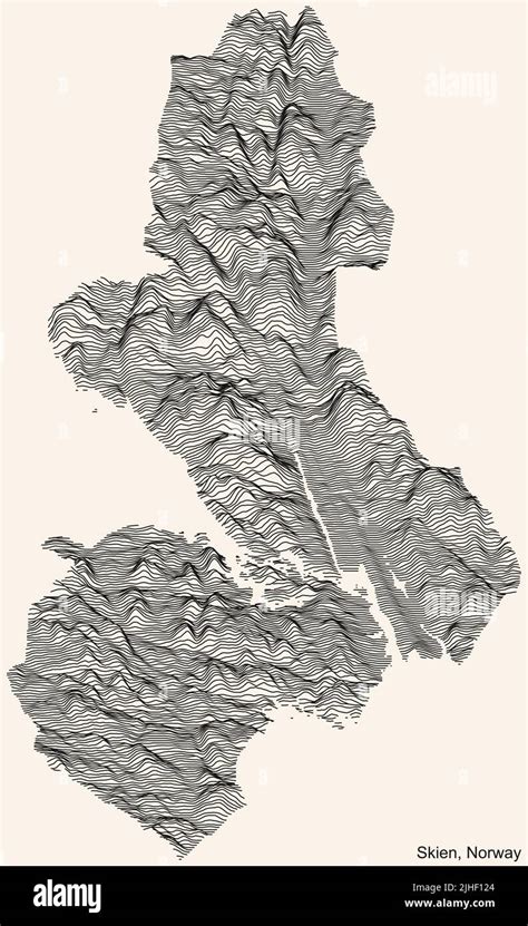 Topographic relief map of SKIEN, NORWAY Stock Vector Image & Art - Alamy