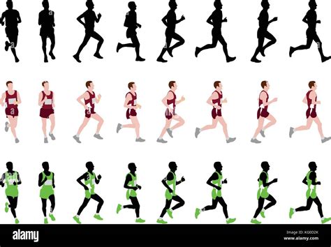 marathon runner - vector Stock Vector Art & Illustration, Vector Image: 164738075 - Alamy