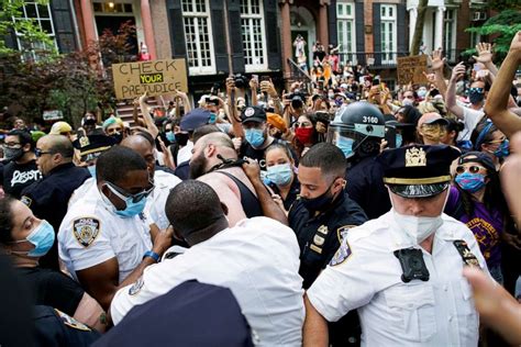 NYPD clashes with protesters during pride rally on anniversary of ...