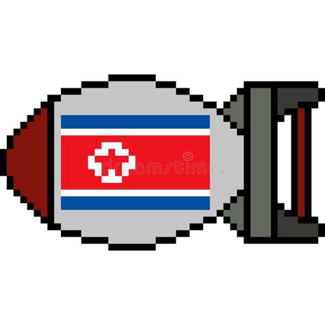 Vector Pixel Art Nuke Missile Stock Vector - Illustration of korea ...