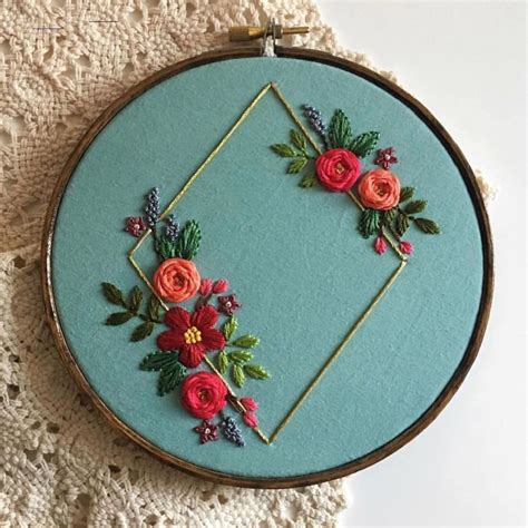 Simple Hand Embroidery Flower Patterns