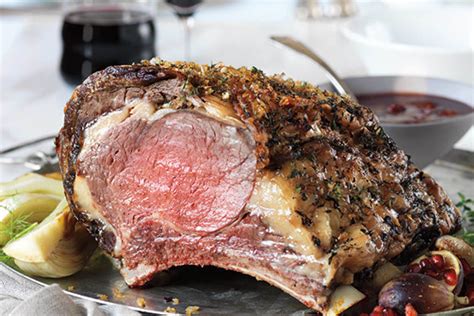 Beef Rib Roast with Red-Wine Cherry Sauce - Certified Hereford Beef