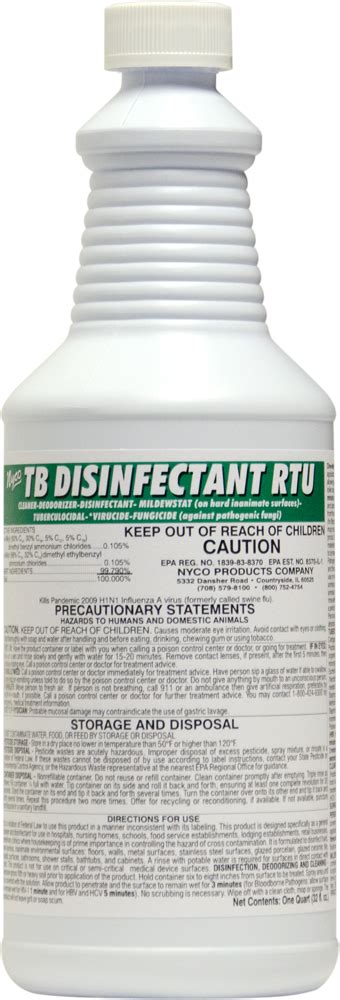 TB Disinfectant RTU - Nyco Products Company