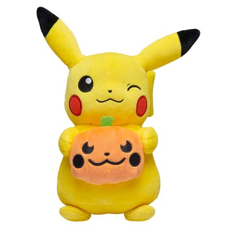 Pokemon Pikachu with Pumpkin Seasonal Halloween Plush Toy 20cm | True Blue Toys Australia