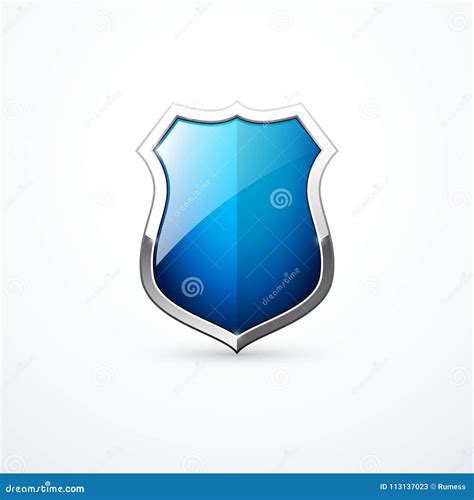 Vector blue shield icon stock vector. Illustration of background ...