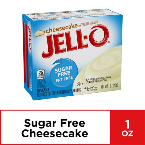 Jell-O Sugar Free Cheesecake Instant Pudding Mix, 1 oz Box - Walmart.com - Walmart.com