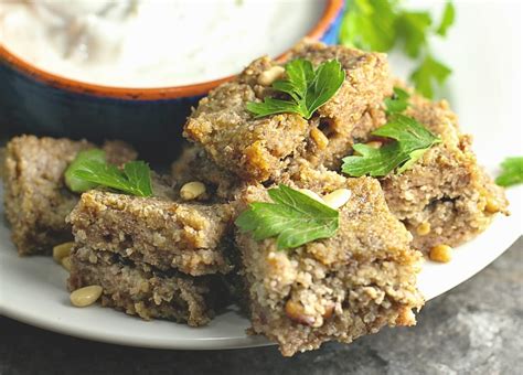 Aunt Gee's Baked Kibbeh with Yogurt Sauce - A Dish of Daily Life