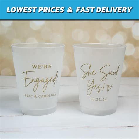 Personalized Wedding Cups Frost Flex Cups, Customizable for Couples, Perfect for Wedding Toasts ...