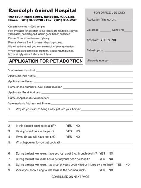 Dog adoption form: Fill out & sign online | DocHub