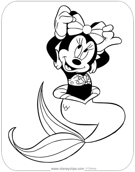 Minnie Mouse In Costume Coloring Pages | Disneyclips.com