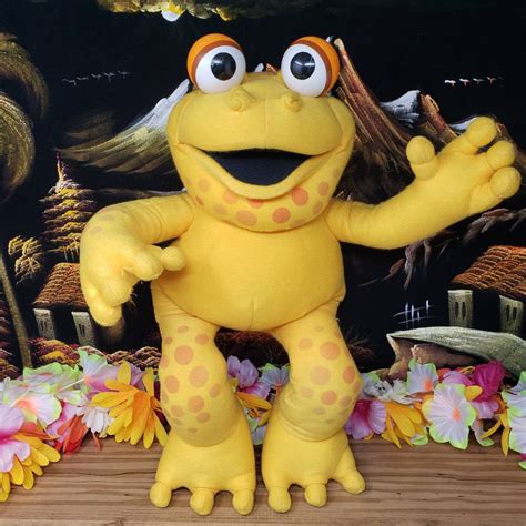 Large 1995 Binyah Polliwog Plush Toy, 19" Tall. Nick Jr. Gullah Gullah Island TV Show, Poseable ...