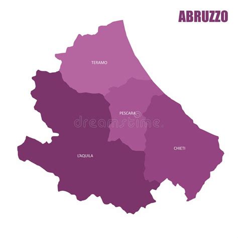 Abruzzo region map stock illustration. Illustration of italian - 182032866
