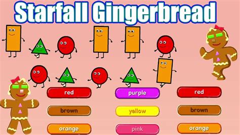 Shapes & Color with Gingerbread ⭐ Starfall - YouTube