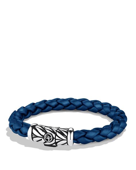 David yurman Chevron Bracelet In Blue in Metallic for Men | Lyst